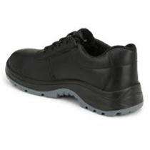 VPA Bull Buff Grain Madras Leather Steel Toe Safety Shoes Black_0