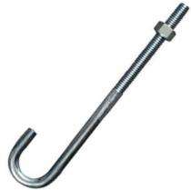 M10 Mild Steel Foundation Bolts J Shape 250 mm_0