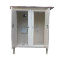 Prisha Mild Steel 7 ft Portable Toilet Cabin White_0