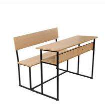 Wooden and Iron 2 Seater Student Bench Desk_0