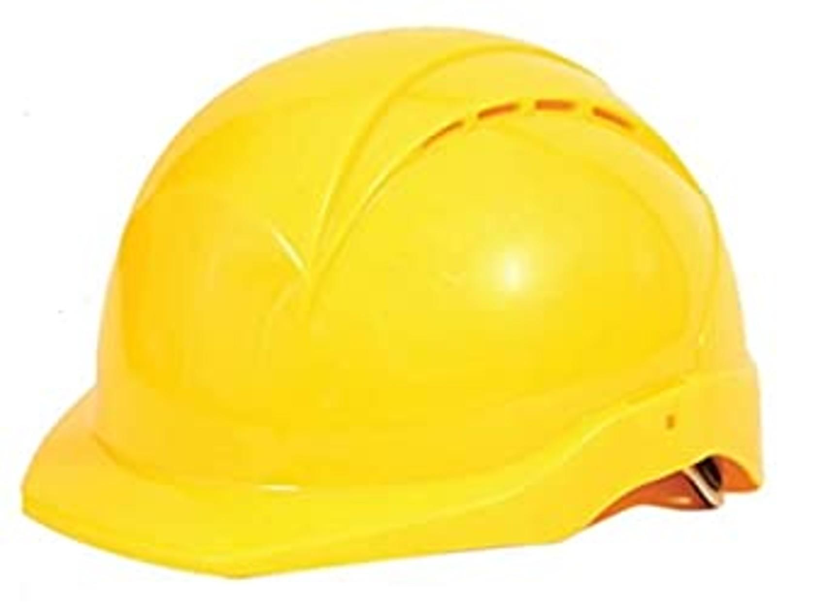 HDPE Yellow Air Ventilated Safety Helmets 6000VR_0