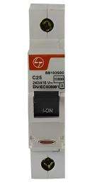 L&T BB10250C Single Pole 25 A C MCB_0