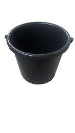 Plastic 20 L Bucket 13 x 13 x 17 inch Black_0