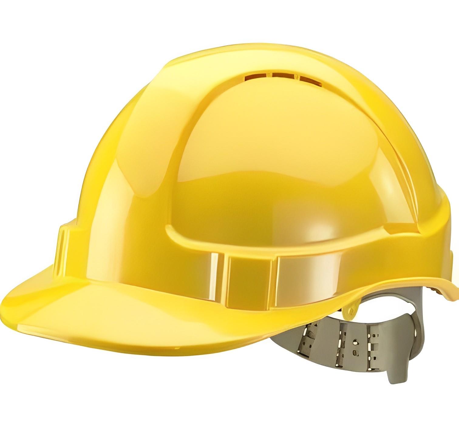 PVC Yellow Air Ventilated Safety Helmets_0