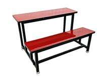 Mild Steel 3 Seater Student Bench Desk_0