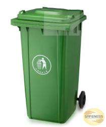 SAFENESS Wheeled Bins Green 1100 L Polyethylene (HDPE)_0