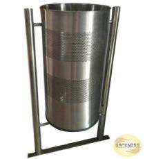 SAFENESS Swing Bins Silver 10 L Stainless Steel_0