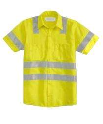 BK Polyester Yellow High Visibility Uniform Shirt_0