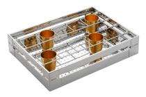 RARA Stainless Steel Rectangular Basket Kitchen Storage Organiser 10 x 22 x 17 mm_0