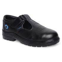 Bata BS 2000 T-Bar Buff Smooth Leather Steel Toe 200 J Safety Shoes Black_0