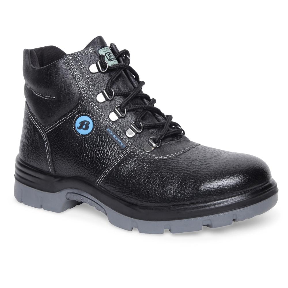 Bata Safe Master Ivan Buff Barton Print Leather Steel Toe 200 J Safety Shoes Black_0