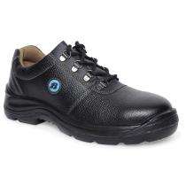 Bata Spirit Vast Buff Barton Print Leather Fiber Toe Safety Shoes Black_0