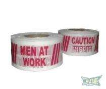 SOLESAFE 3 inch Adhesive Polyethene Warning Tape 200 um Red and White_0