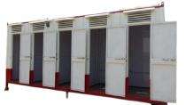 RD Steel 8.6 ft Portable Toilet Cabin White and Red_0