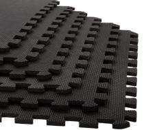 Floor Mats Interlocking EVA Foam 16 sqft Black_0