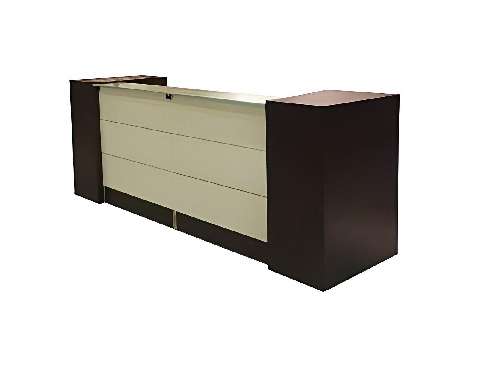 Reception Office Tables Brown and Beige Wooden_0