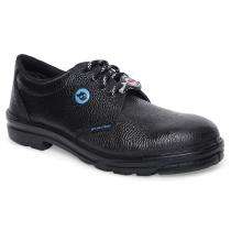 Bata Moulded Derby Buff Barton Print Leather Steel Toe 200 J Safety Shoes Black_0