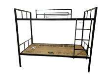 Mild Steel 2 Tier Hostel Bed 72 x 36 x 18 inch Black_0