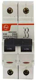 L&T Double Pole 32 A C MCB_0