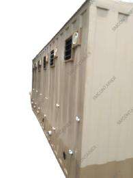 S M CONTAINER Mild Steel 8.5 ft Portable Toilet Cabin Cream and Brown_0