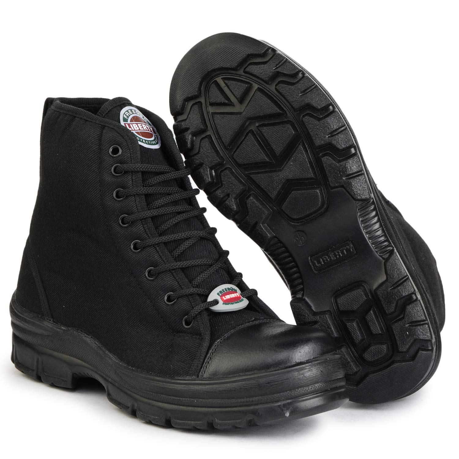 Liberty HUNTER-BOT Canvas Steel Toe Safety Shoes Black_2