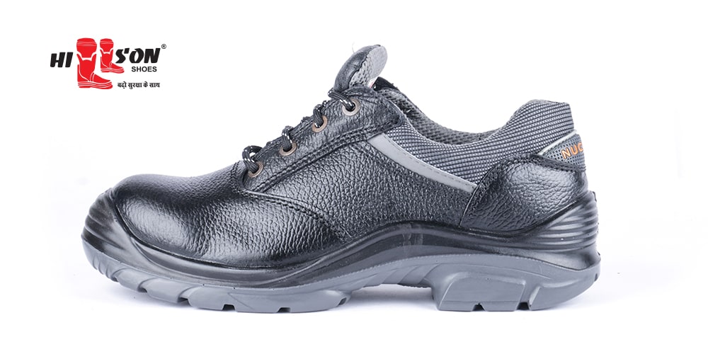 Hillson Nucleus Buff Leather Steel Toe Safety Shoes Black_0