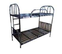 Steel Bunk Single Bed 6 x 3 x 6 ft Black_0