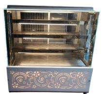 3 Shelves Food Display Counter White_0
