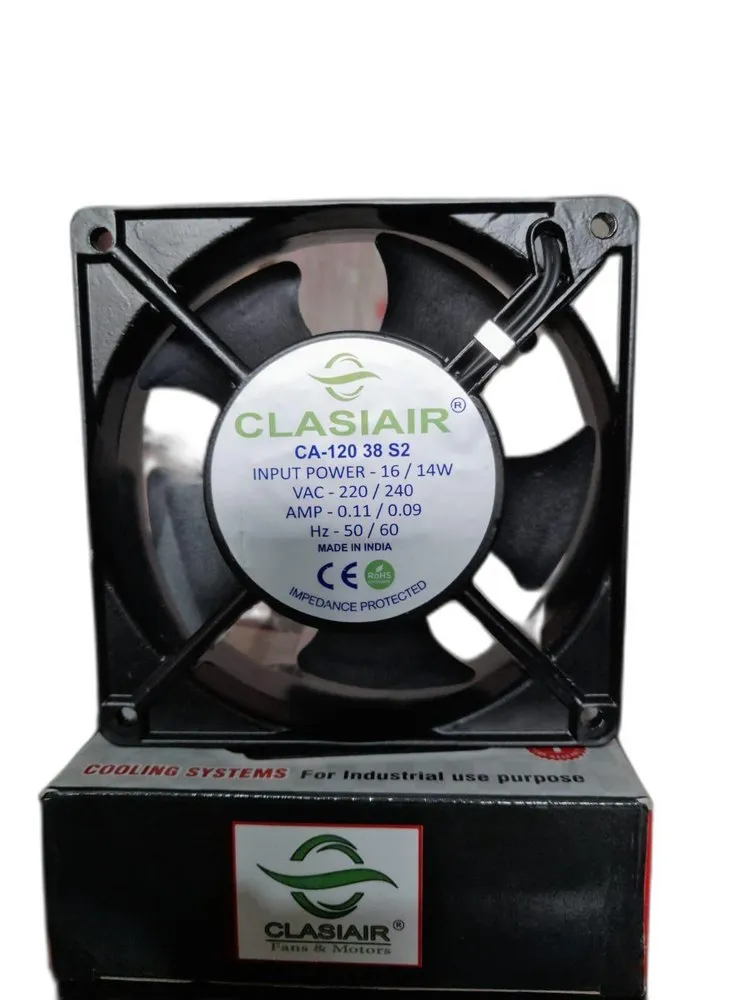 CLASIAIR Die Cast Aluminum Frame Square 87 - 90 CFM Panel Cooling Fan_0