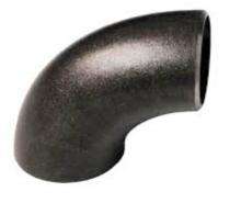 MAK 90 deg 100 NB Black Mild Steel Pipe Elbow_0