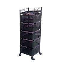 Steel 5 Shelves Vegetable Rack Trolley 33 x 33 x 110 cm_0