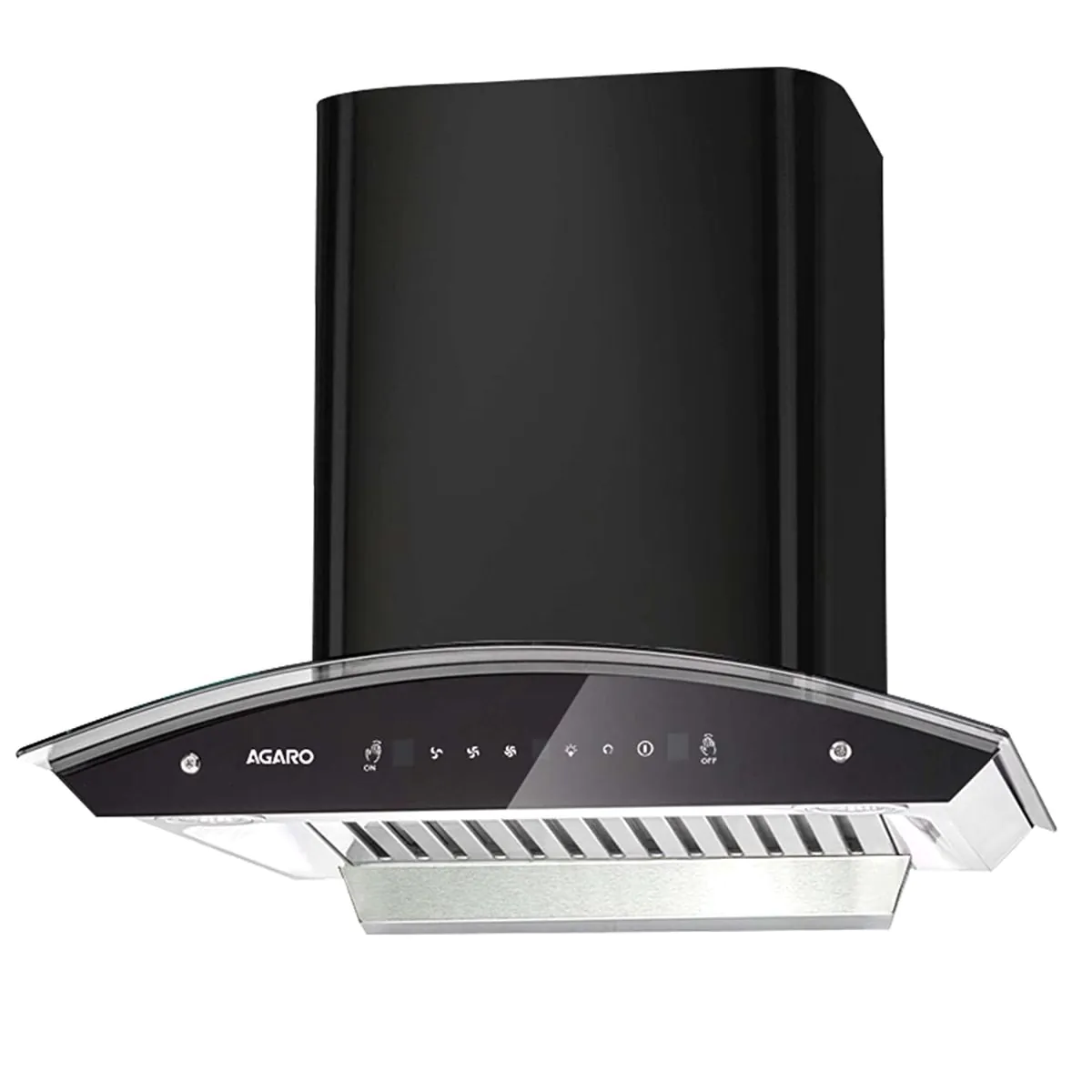 Agaro 33704 Black Wall Mounted Chimney 1200 CMH_0