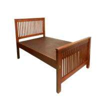 Teak Wood Platform Queen Bed 180 x 200 cm Brown_0