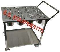 SSE Stainless Steel 12 Vessel Food Serving Trolley Silver_0
