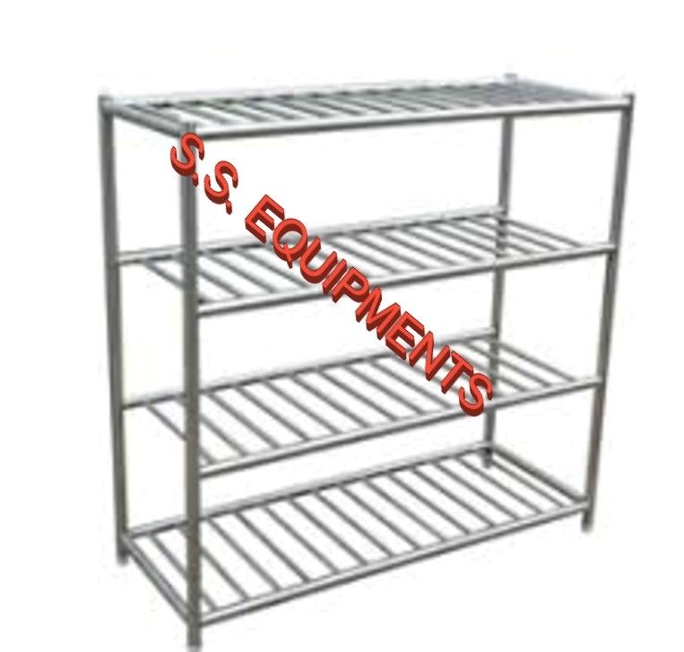 SSE Stainless Steel Rectangular Plate Holder Kitchen Storage Organiser 80 x 200 x 150 cm_0