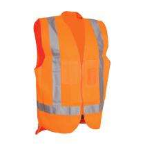 Nylon Safety Jackets L Without Sleeves Orange_0
