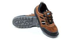 Omni Buff Suede Steel Toe Safety Shoes Black and Brown_0