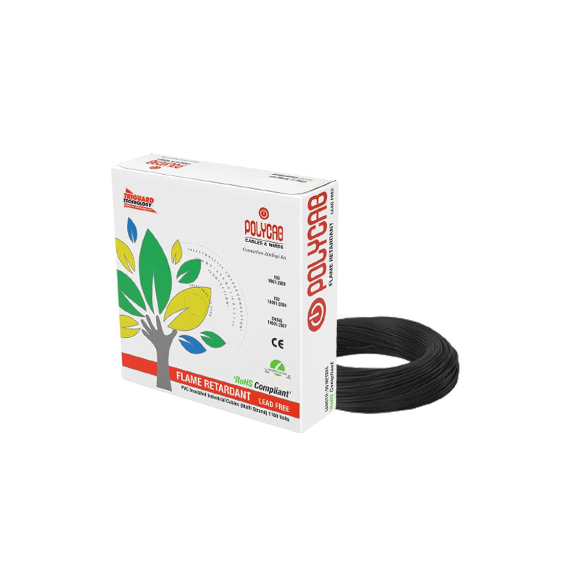 Polycab 2.5 sqmm Stranded Electric Wire Black 90 m_0