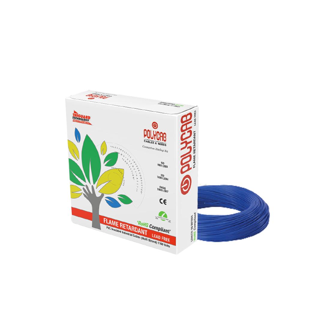 Polycab 2.5 sqmm Stranded Electric Wire Blue 90 m_0