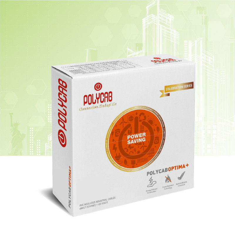 Polycab 0.75 sqmm FRLF Optima+ Electric Wire Red 90 m_2
