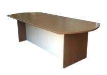 Conference Office Tables Brown and White Wooden_0