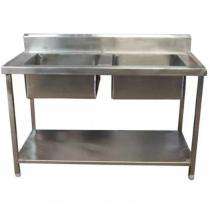 Sun Engineering Stainless Steel Kitchen Sink Double Bowl SEE-HWS 48 x 18 x 9 inch_0