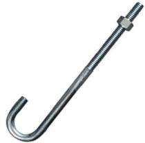 4 in Mild Steel Foundation Bolts J Shape 4 in_0