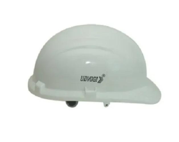 HDPE White Air Ventilated Safety Helmets_0