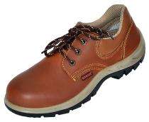 Karam Buff Grain Leather Steel Toe Safety Shoes Brown_0