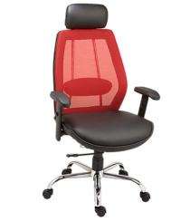 Neeman Revolving Black and Red 985 x 635 x 605 mm Mesh Office Chairs_0