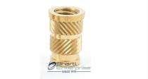 Bharti M6 Knurling Bush Flanged Nut Insert Brass_0