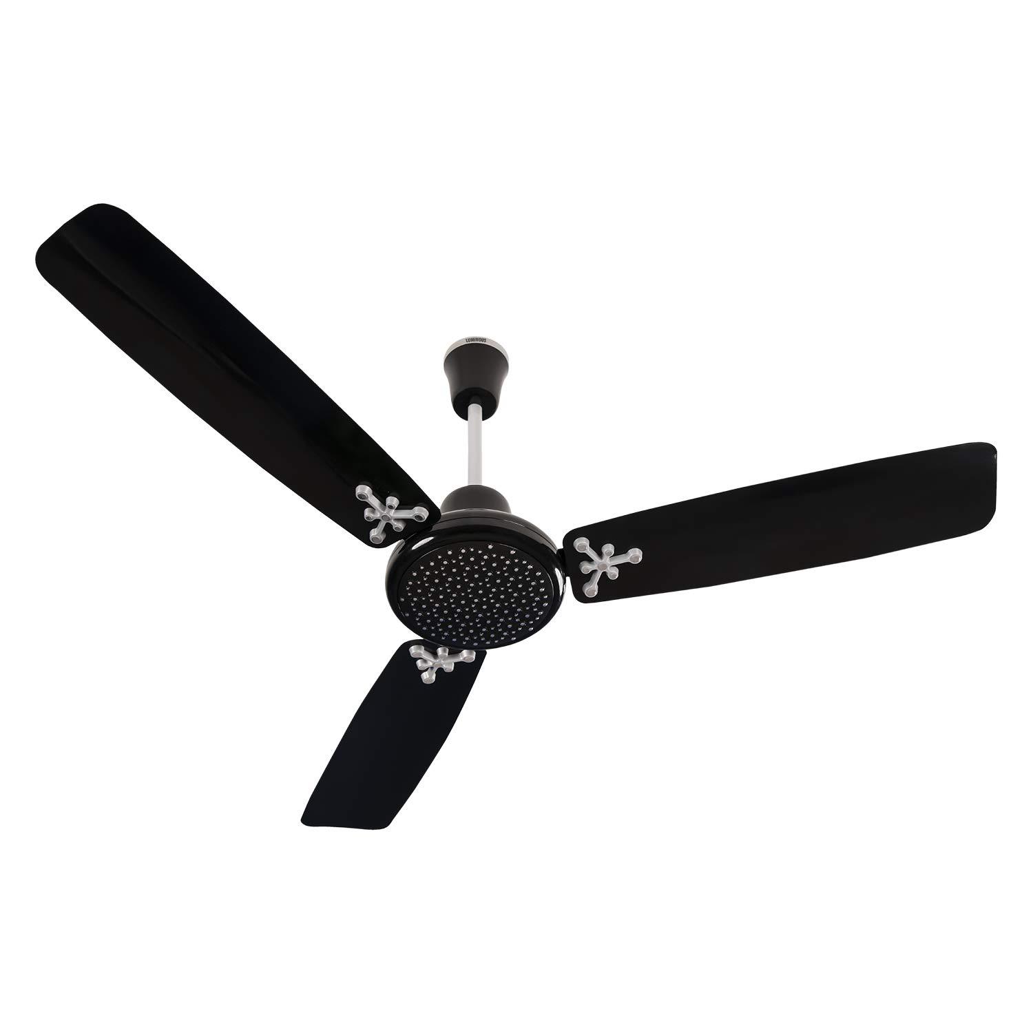 LUMINOUS Standard 1200 mm 3 Blades 75 W Black Ceiling Fans_0