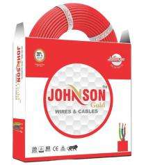 Johnson 1 sqmm Gold HRFR Electric Wire Red 90 m_0