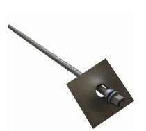 Sakariya M10 Mild Steel Foundation Bolts Square 2 in_0